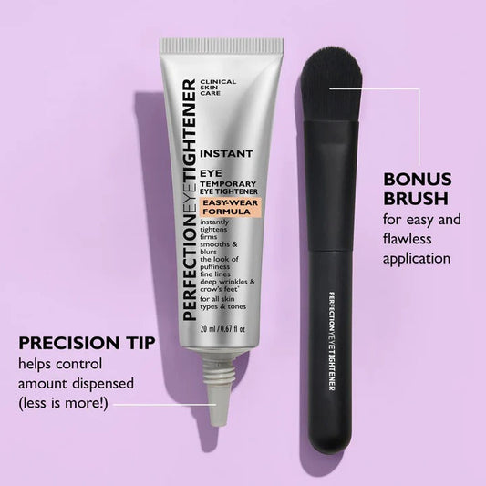 Instant Eye Tightener with Brush - Eye Bag Tightener, Dark Circles Remover, Reduce Fine Lines and Wrinkles